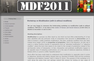 MDF2011 Workshop on Modification MDF2011 Workshop on Modification