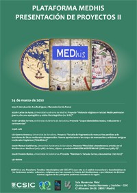 Cartel del evento Plataforma MEDHIS. Presentación de proyectos II