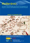 Cartel de las jornadas MEDITERRÁNEOS. Jornadas internacionales de jóvenes investigadores en lenguas y culturas del Mediterráneo y Oriente Próximo / International Conference of Junior Researchers in Mediterranean and Near Eastern Languages and Cultures