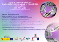 Cartel de la Mesa Redonda Mesa redonda "Sexualidad y Envejecimiento Activo"