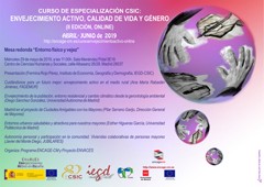 Cartel de la Mesa Redonda Mesa redonda "Entorno físico y vejez"