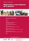 Cartel del simposio Simposio Internacional "Migraciones y las fronteras de la justicia"