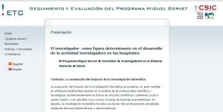 Seguimiento y evaluación del programa de contratos Miguel Servet Seguimiento y evaluación del programa de contratos Miguel Servet
