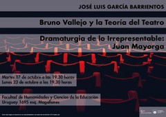 cartel de la conferencia Conferencia: "Dramaturgia de lo Irrepresentable: Juan Mayorga"