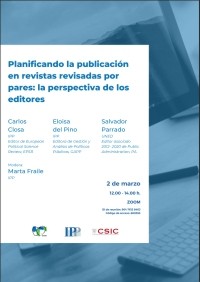 Mesa Redonda online “Planificando la publicación en revistas revisadas por pares: la perspectiva de los editores” Mesa Redonda online “Planificando la publicación en revistas revisadas por pares: la perspectiva de los editores”