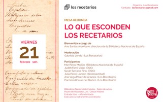 Cartel del evento Gastrofestival Madrid: Mesa redonda "Lo que esconden los recetarios"