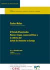 Cartel del seminario Seminario CIP: "El Estado Dinamizador. Nuevos riesgos, nuevas políticas y la reforma del Estado de Bienestar en Europa"
