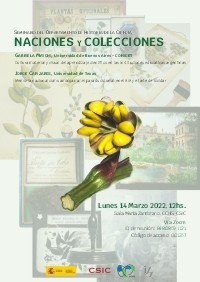 Cartel del seminario Seminario del Departamento de Historia de la Ciencia: "Naciones y colecciones"