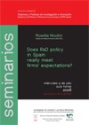 Cartel del seminario Seminario SPRI: "Does R&D policy in Spain really meet firms' expectations?"