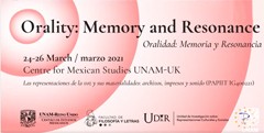 Cartel de la conferencia Conferencia "Oralidad: memoria y resonancia"