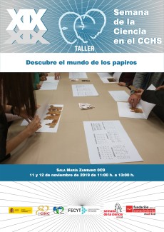 XIX Semana de la Ciencia 2019: Taller "Descubre el mundo de los papiros" XIX Semana de la Ciencia 2019: Taller "Descubre el mundo de los papiros"