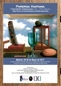 Cartel del encuentro Parerga kantiana. II Encuentro Internacional CTK / CTK E-BOOKS