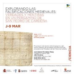 Explorando las falsificaciones medievales: Verdades y mentiras en un pergamino de San Pedro de Cardeña Cartel del evento
