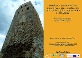 Cartel del seminario Seminario: "Petrificar el poder. Revisión cronológica y contextualización social de la arquitectura románica de Ribagorza"