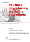 Cartel del seminario Seminario «Políticas Migratorias, Justicia y Ciudadanía»