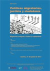 Cartel del seminario Seminario «Políticas migratorias, justicia y ciudadanía»: "Migración irregular, Estado y Capitalismo"