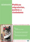 Cartel del seminario Seminario: «Políticas migratorias, justicia y ciudadanía»
