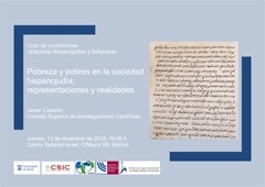 Ciclo de conferencias «Estudios Hispanojudíos y Sefardíes»: "Pobreza y pobres en la sociedad hispanojudía: representaciones y realidades"