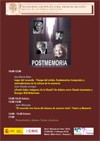 Cartel del evento Sesión Plenaria del Proyecto Filosofía después del Holocausto: vigencia de sus lógicas perversas: "Postmemoria"