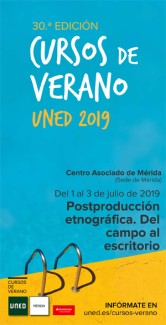 Cartel del curso Curso de verano UNED: Postproducción etnográfica. Del campo al escritorio