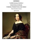 Cartel del Congreso Congreso "The 200th Anniversary of the Birth of Gertrudis Gómez de Avellaneda: A Celebration of Nineteenth-Century Cuban Literature"