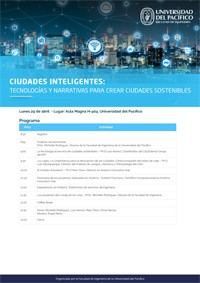 Cartel del evento Ciudades Inteligentes: Tecnologias y narrativas para crear ciudades sostenibles