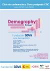Cartel del ciclo de conferencias Ciclo de Conferencias en el marco del curso "Demography Today"