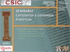 Cartel del seminario Seminario "Cartularios y contextos históricos"