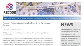 Responding to Complex Diversity in Europe and Canada (RECODE) Responding to Complex Diversity in Europe and Canada (RECODE)