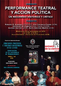 Seminario "Performance teatral y acción política: un recorrido histórico y crítico"