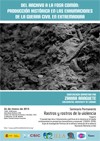 Cartel del seminario Seminario Permanente 'Rastros y Rostros de la Violencia': "Del archivo a la fosa común: Producción histórica en las exhumaciones de la Guerra Civil en Extremadura"