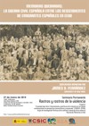 Cartel del seminario Seminario permanente 'Rastros y Rostros de la Violencia': "Memorias quebradas: La Guerra Civil Española entre los descendientes de emigrantes españoles en EEUU"