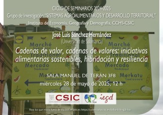 Ciclo de seminarios SADT 2024-2025 "Cadenas de valor, cadenas de valores: iniciativas alimentarias sostenibles, hibridación y resiliencia" Ciclo de seminarios SADT 2024-2025 "Cadenas de valor, cadenas de valores: iniciativas alimentarias sostenibles, hibridación y resiliencia"