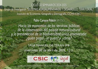 Ciclo de seminarios SADT 2024-2025. "Hacia las economías de los servicios públicos de la conservación del paisaje natural/cultural y la preservación de la biodiversidad única amenazada: ¿quién paga?, ¿a quién? y ¿cómo?" Ciclo de seminarios SADT 2024-2025. "Hacia las economías de los servicios públicos de la conservación del paisaje natural/cultural y la preservación de la biodiversidad única amenazada: ¿quién paga?, ¿a quién? y ¿cómo?"