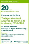 Cartel del evento Presentación del libro "Trabajos de cristal. Ensayos de historia de la ciencia, 1650-1900"