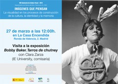 Cartel del evento VIII Seminario de Cultura Visual 2019 «Imágenes que piensan»: Visita a la exposición "Bobby Baker. Tarros de chutney"