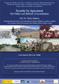 Cartel del seminario Conferencia: "Security by Agreement. The Politics and Methods of Securitization"
