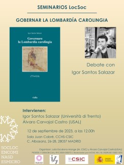 Seminarios LocSoc: "Gobernar la Lombardía carolingia" Seminarios LocSoc: "Gobernar la Lombardía carolingia"