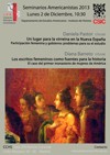 Cartel del seminario Seminarios Americanistas 2013