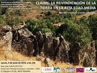 Cartel del seminario Seminario CLAIMS: "La reivindicación de la tierra en la Alta Edad Media"