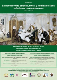 Cartel del seminario Seminario C.L.A.S.I.C.O.S.: "La normatividad estética, moral y jurídica en Kant: reflexiones contemporáneas"