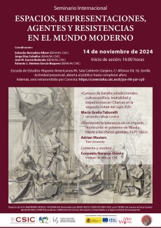 Seminario «Espacios, representaciones, agentes y resistencias en el mundo moderno» Seminario «Espacios, representaciones, agentes y resistencias en el mundo moderno»