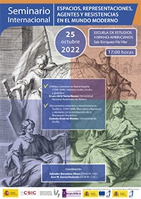 Cartel del seminario Seminario «Espacios, representaciones, agentes y resistencias en el mundo moderno»