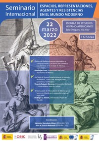 Cartel del seminario Seminario "Espacios, representaciones, agentes y resistencias en el mundo moderno"