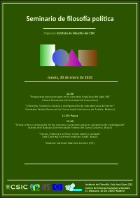 Cartel del seminario Seminario de Filosofía Política