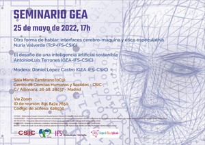 Cartel del seminario Seminario GEA (Grupo de Ética Aplicada)