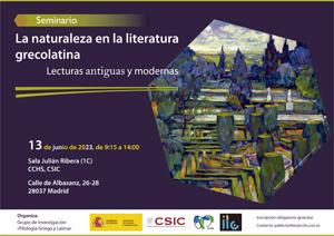 Seminario "La naturaleza en la literatura grecolatina. Lecturas antiguas y modernas"