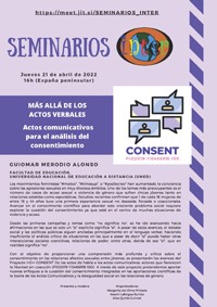 Cartel del seminario Seminarios INTER: "Más allá de los actos verbales. Actos comunicativos para el análisis del consentimiento"
