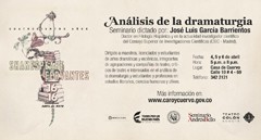Cartel del seminario Seminario Análisis de la dramaturgia