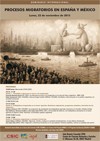 Cartel del seminario Seminario Internacional "Procesos migratorios en España y México"